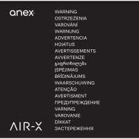 Avertissement Anex® Air-X ‒ aperçu