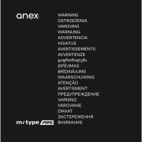 Предупреждение Anex® m/type PRO ‒ предварительный просмотр