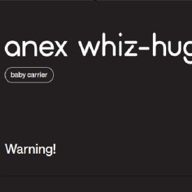 Warning Anex Whiz-Hug ‒ Vista preliminar