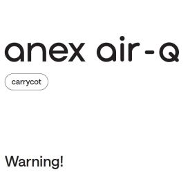Warning Anex Carrycot Air-Q ‒ preview