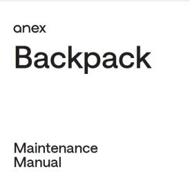 Maintenance Manual Anex Backpack ‒ Попередній перегляд