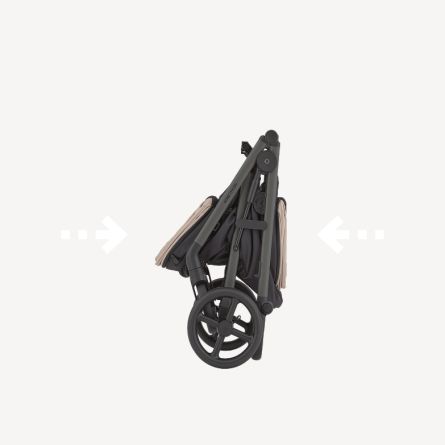 Compact fold for wagon mode