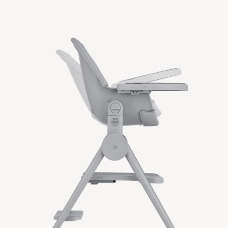 Adjustable recline for high chair