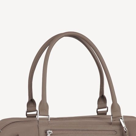 Handle frames with leather accents